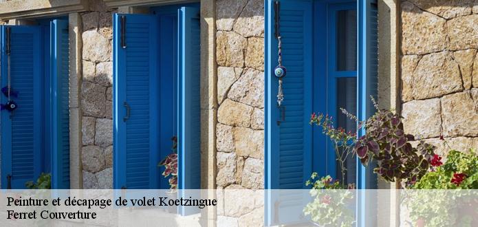 Les travaux de réparation des volets à Koetzingue dans le 68510