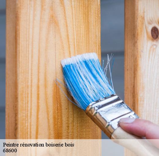 Les travaux de peinture des escaliers en bois à Algolsheim dans le 68600