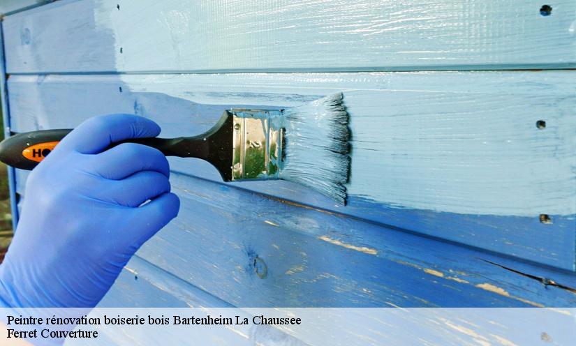 Les travaux de peinture des escaliers en bois à Bartenheim La Chaussee dans le 68870