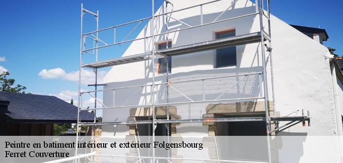 Les travaux de mise en place des plaques de ba 13 à Folgensbourg et ses environs